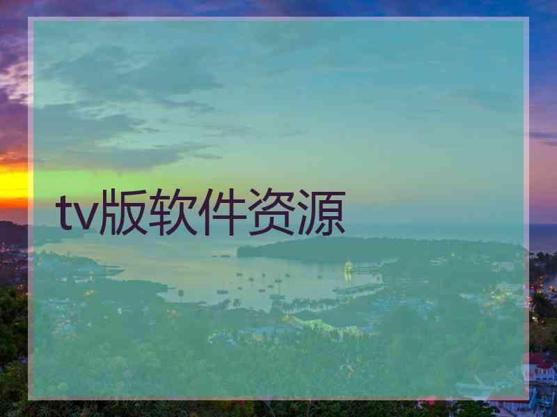 tv版软件资源