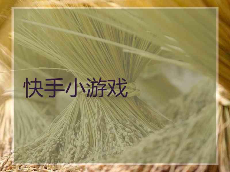 快手小游戏