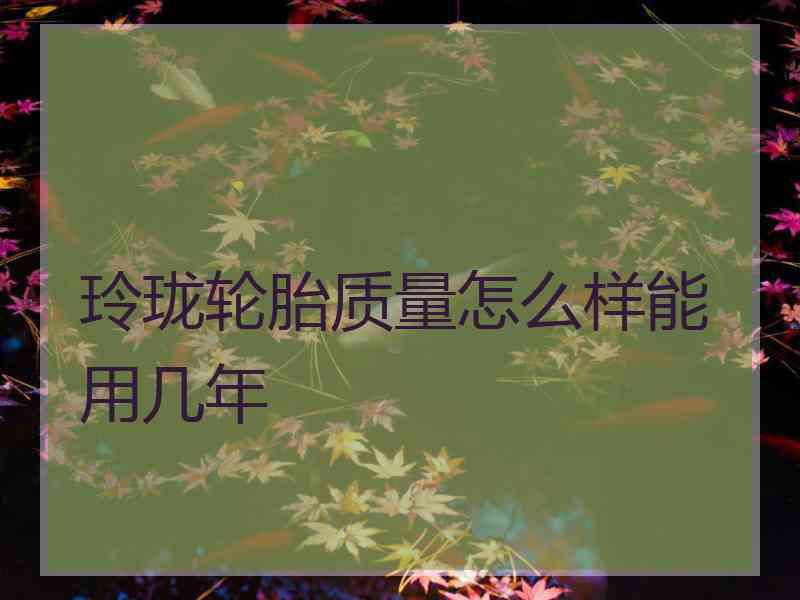 玲珑轮胎质量怎么样能用几年
