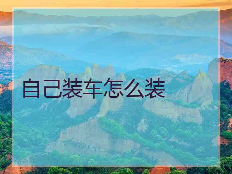 自己装车怎么装