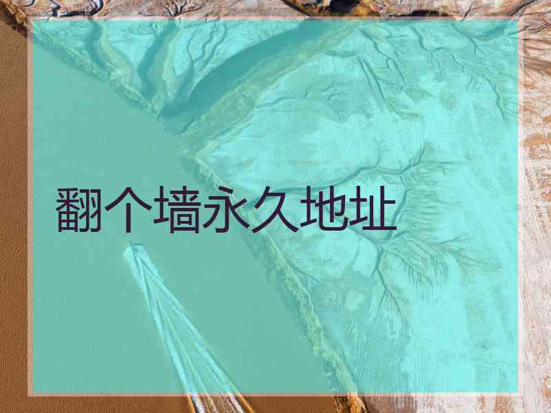 翻个墙永久地址