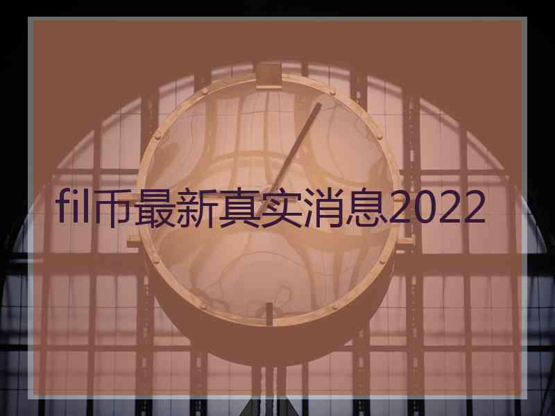 fil币最新真实消息2022