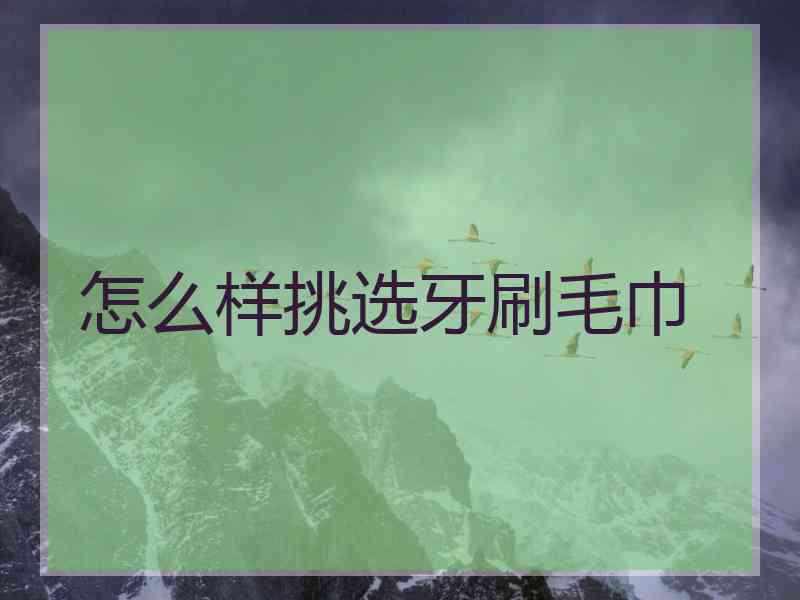 怎么样挑选牙刷毛巾