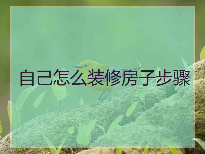 自己怎么装修房子步骤