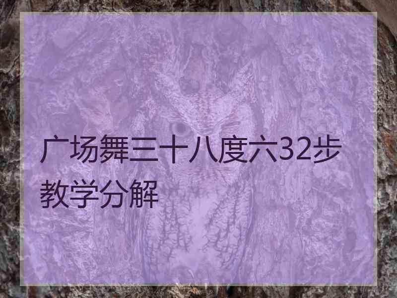 广场舞三十八度六32步教学分解