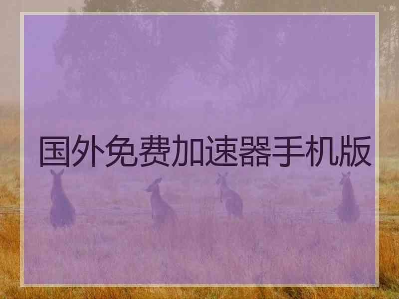 国外免费加速器手机版