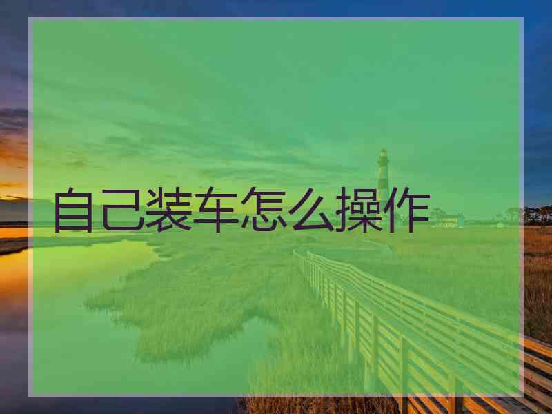自己装车怎么操作