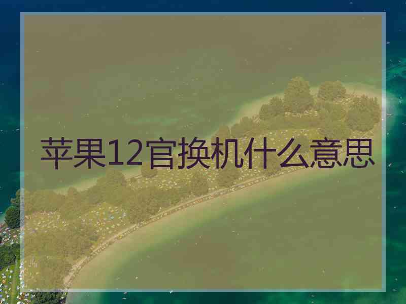 苹果12官换机什么意思