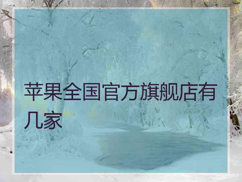 苹果全国官方旗舰店有几家