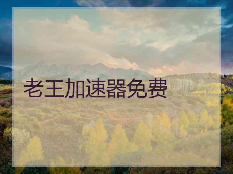 老王加速器免费