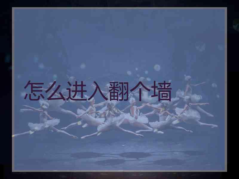 怎么进入翻个墙