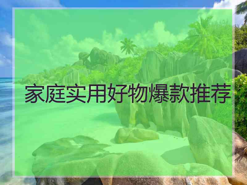 家庭实用好物爆款推荐