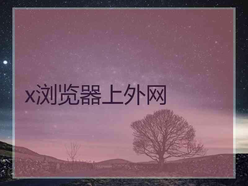 x浏览器上外网