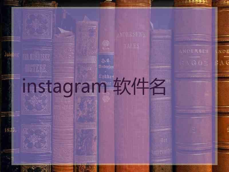 instagram 软件名