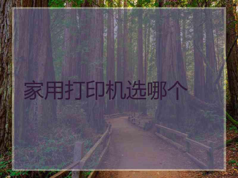 家用打印机选哪个