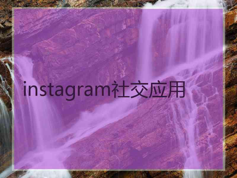 instagram社交应用