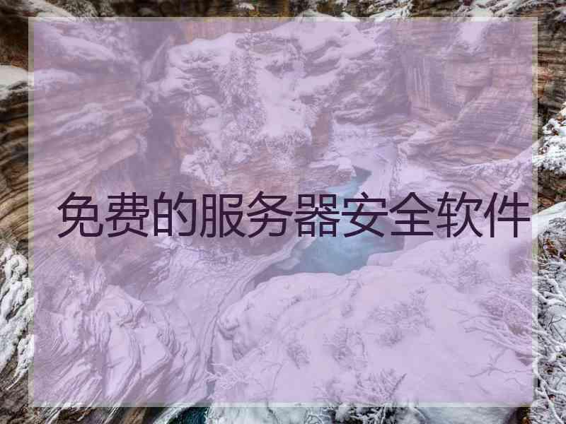 免费的服务器安全软件