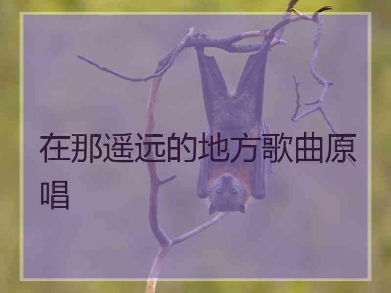 在那遥远的地方歌曲原唱