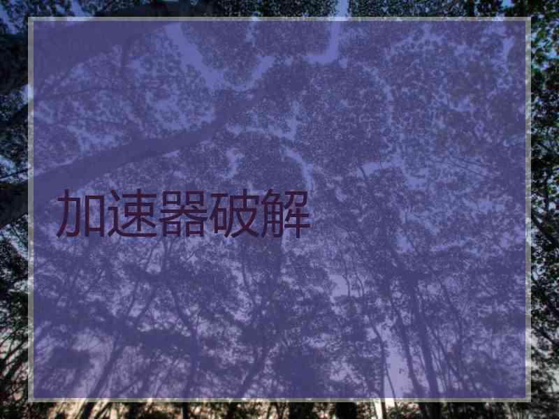 加速器破解