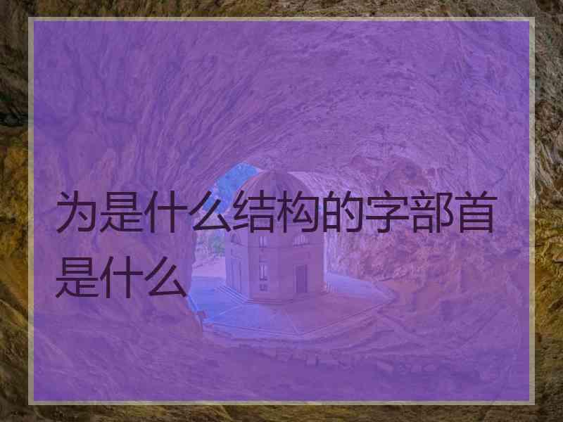 为是什么结构的字部首是什么