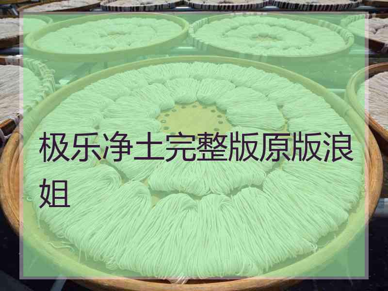极乐净土完整版原版浪姐
