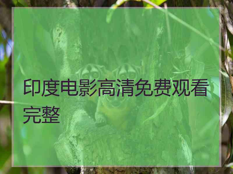 印度电影高清免费观看完整