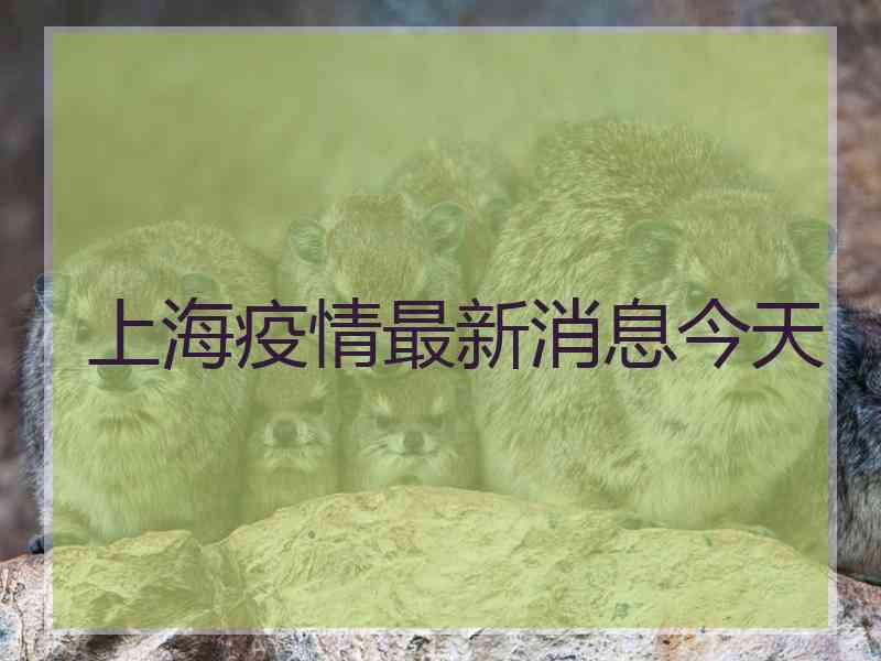 上海疫情最新消息今天