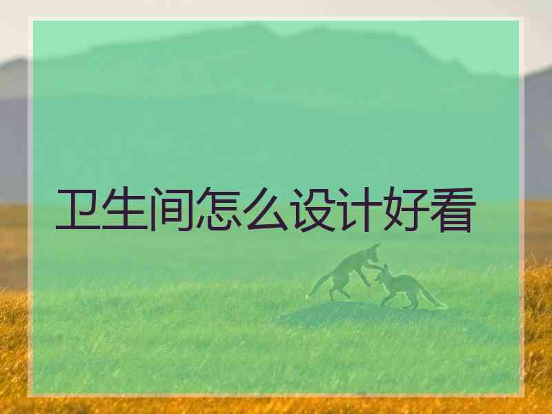 卫生间怎么设计好看