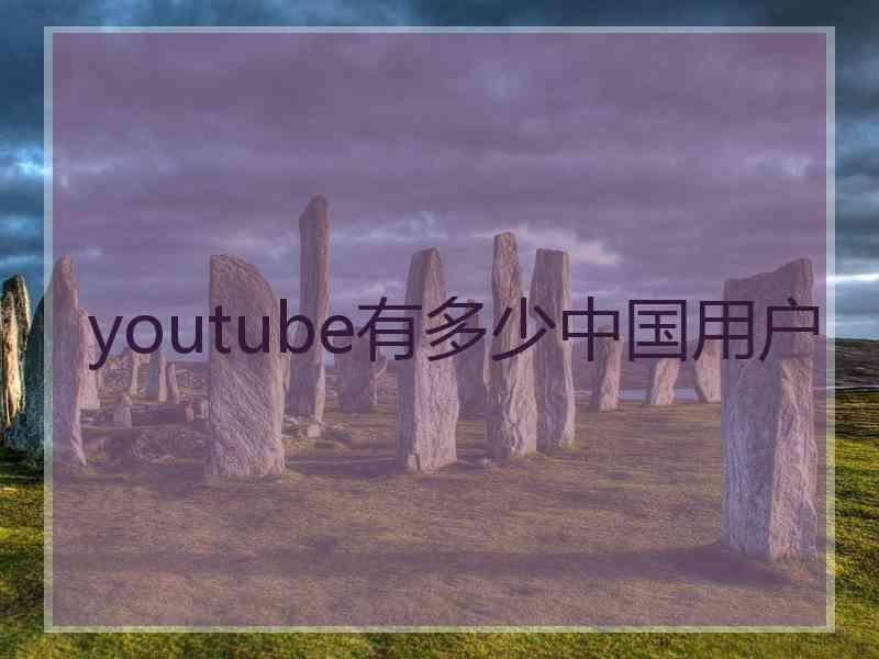 youtube有多少中国用户