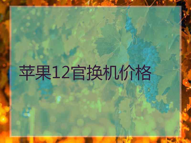 苹果12官换机价格