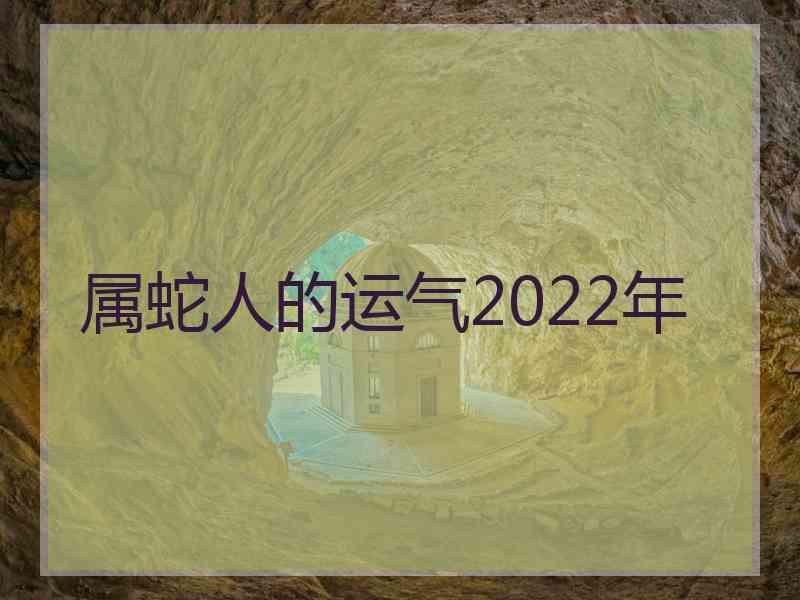 属蛇人的运气2022年