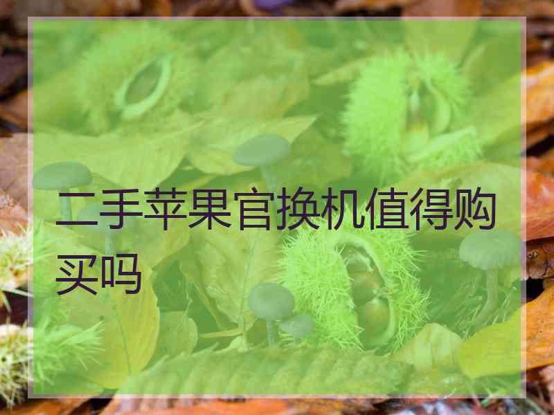 二手苹果官换机值得购买吗