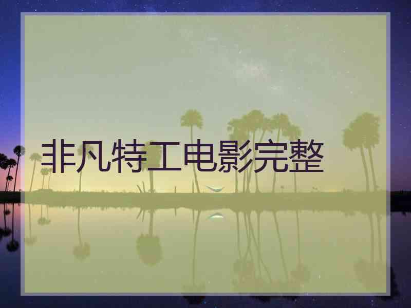非凡特工电影完整
