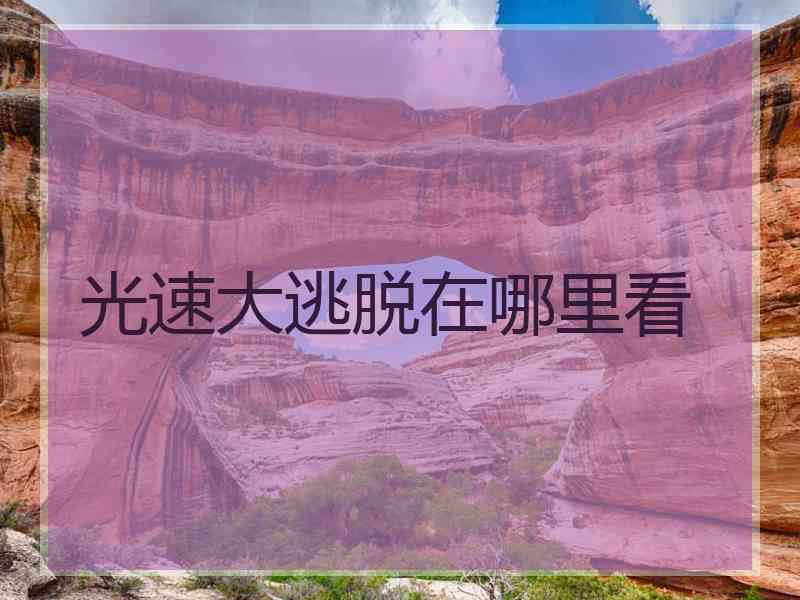 光速大逃脱在哪里看
