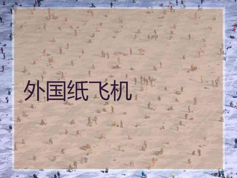 外国纸飞机