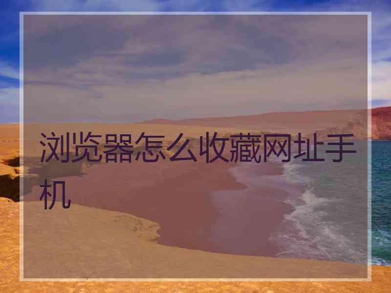 浏览器怎么收藏网址手机